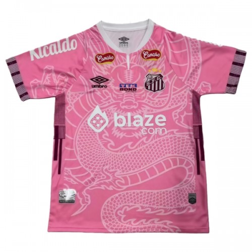 Nogometni Dresovi Santos FC Dragon 2025-26 Ružičasta Nogometni Dresovi Santos FC Dragon 2025-26 Ružičasta