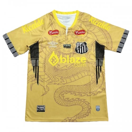 Nogometni Dresovi Santos FC Dragon 2025-26 Žuta Nogometni Dresovi Santos FC Dragon 2025-26 Žuta