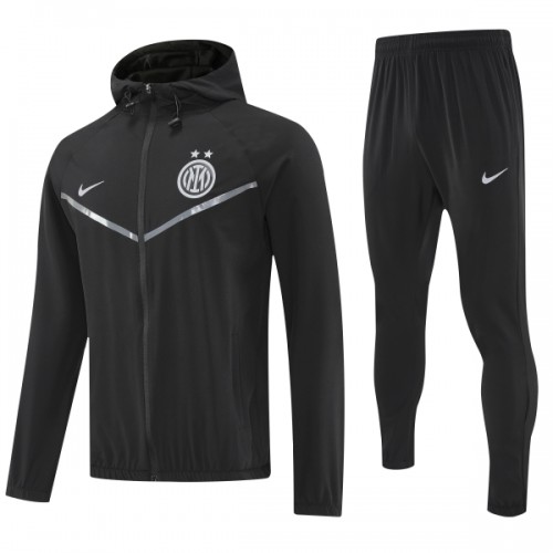 Inter Milan Trening Jakna Kapuljačom Komplet 2025-26 Crna Inter Milan Trening Jakna Kapuljačom Komplet 2025-26 Crna