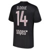 Nogometni Dresovi Paris Saint-Germain D. Doue 14 Četvrta Jordan 2025-26