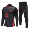AC Milan Sweatshirt Za Trening 2025-26 Četvrt-Zip Crna