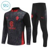 Dječji - AC Milan Sweatshirt Za Trening 2025-26 Četvrt-Zip Crna