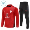 Dječji - AC Milan Sweatshirt Za Trening 2025-26 Četvrt-Zip Crvena Dječji - AC Milan Sweatshirt Za Trening 2025-26 Četvrt-Zip Crvena