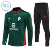 Dječji - AC Milan Sweatshirt Za Trening 2025-26 Četvrt-Zip Zelena