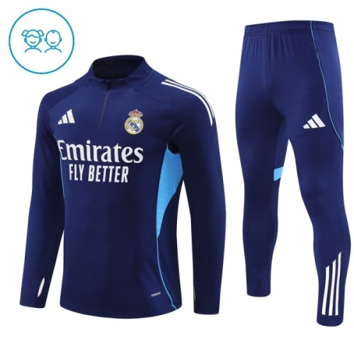 Dječji - Real Madrid Sweatshirt Za Trening 2025-26 Četvrt-Zip Mornarica Dječji - Real Madrid Sweatshirt Za Trening 2025-26 Četvrt-Zip Mornarica