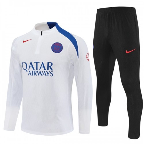 Paris Saint-Germain Sweatshirt Za Trening 2025-26 Četvrt-Zip Bijela Paris Saint-Germain Sweatshirt Za Trening 2025-26 Četvrt-Zip Bijela