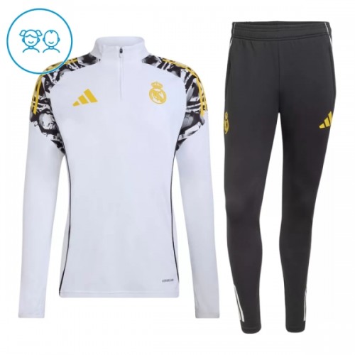 Dječji - Real Madrid Sweatshirt Za Trening 2026-27 Četvrt-Zip Bijela Dječji - Real Madrid Sweatshirt Za Trening 2026-27 Četvrt-Zip Bijela