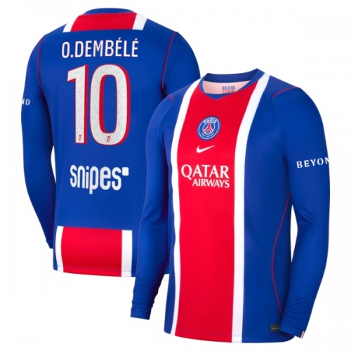 Nogometni Dresovi Paris Saint-Germain O. Dembele 10 Domaći 2026-27 Dugi Rukav Nogometni Dresovi Paris Saint-Germain O. Dembele 10 Domaći 2026-27 Dugi Rukav