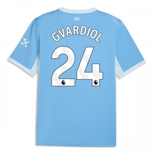 Nogometni Dresovi Manchester City Gvardiol 24 Domaći 2026-27 Nogometni Dresovi Manchester City Gvardiol 24 Domaći 2026-27