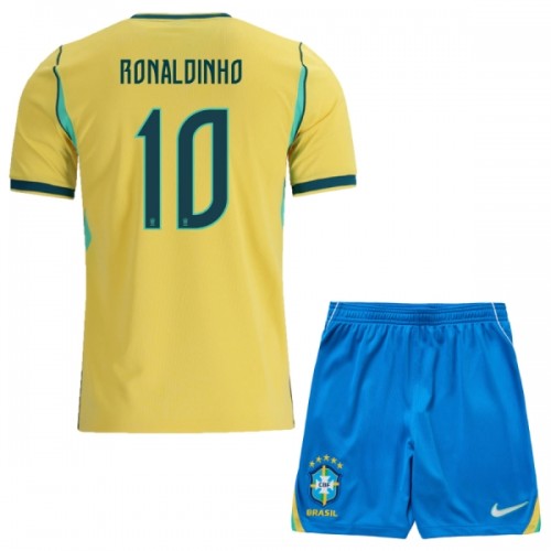 Dječji - Dresovi Komplet Brazil Ronaldinho 10 Domaći Svjetsko Prvenstvo 2026 Dječji - Dresovi Komplet Brazil Ronaldinho 10 Domaći Svjetsko Prvenstvo 2026