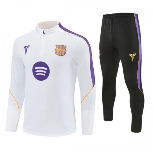 Barcelona Sweatshirt Za Trening 2026-27 Četvrt-Zip Bijela Barcelona Sweatshirt Za Trening 2026-27 Četvrt-Zip Bijela