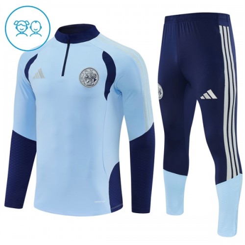 Dječji - Ajax Sweatshirt Za Trening 2026-27 Četvrt-Zip Plava Dječji - Ajax Sweatshirt Za Trening 2026-27 Četvrt-Zip Plava