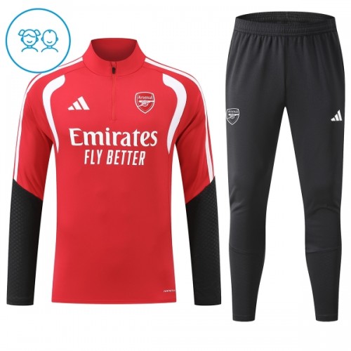 Dječji - Arsenal Sweatshirt Za Trening 2026-27 Četvrt-Zip Crvena Dječji - Arsenal Sweatshirt Za Trening 2026-27 Četvrt-Zip Crvena