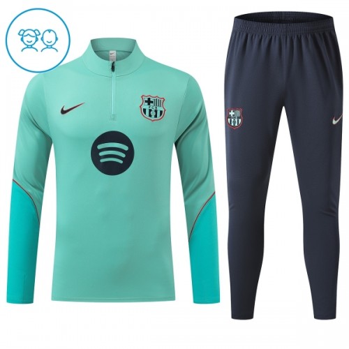 Dječji - Barcelona Sweatshirt Za Trening 2026-27 Četvrt-Zip Zelena Dječji - Barcelona Sweatshirt Za Trening 2026-27 Četvrt-Zip Zelena
