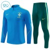 Dječji - Brazil Sweatshirt Za Trening 2026-27 Četvrt-Zip Plava Dječji - Brazil Sweatshirt Za Trening 2026-27 Četvrt-Zip Plava