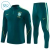 Dječji - Brazil Sweatshirt Za Trening 2026-27 Četvrt-Zip Zelena
