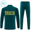 Dječji - Brazil Sweatshirt Za Trening 2026-27 Četvrt-Zip Zelena