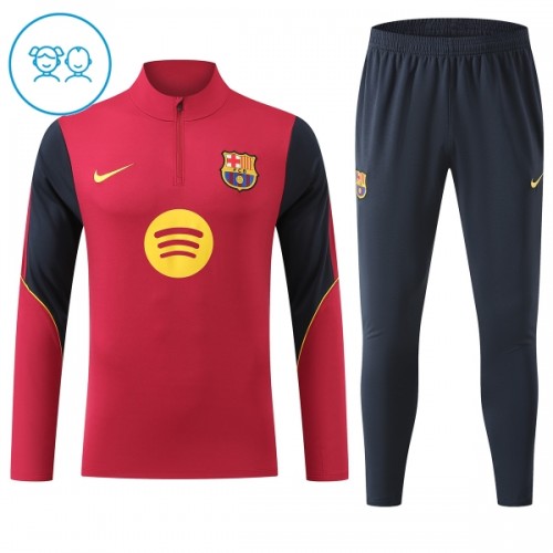 Dječji - FC Barcelona Sweatshirt Za Trening 2026-27 Četvrt-Zip Crvena Dječji - FC Barcelona Sweatshirt Za Trening 2026-27 Četvrt-Zip Crvena