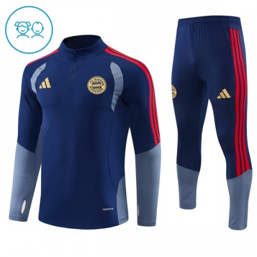 Dječji - FC Bayern München Sweatshirt Za Trening 2026-27 Četvrt-Zip Plava Dječji - FC Bayern München Sweatshirt Za Trening 2026-27 Četvrt-Zip Plava