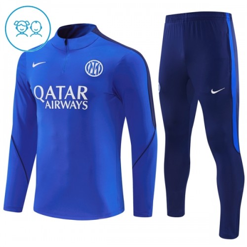 Dječji - Inter Milan Sweatshirt Za Trening 2026-27 Četvrt-Zip Plava Dječji - Inter Milan Sweatshirt Za Trening 2026-27 Četvrt-Zip Plava