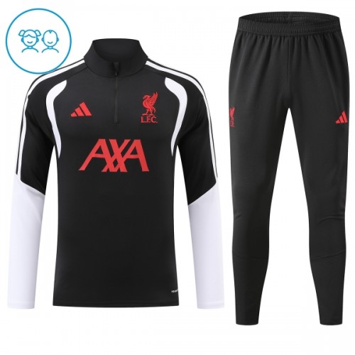 Dječji - Liverpool Sweatshirt Za Trening 2026-27 Četvrt-Zip Crna Dječji - Liverpool Sweatshirt Za Trening 2026-27 Četvrt-Zip Crna