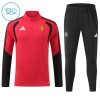 Dječji - Manchester United Sweatshirt Za Trening 2026-27 Četvrt-Zip Crvena Dječji - Manchester United Sweatshirt Za Trening 2026-27 Četvrt-Zip Crvena