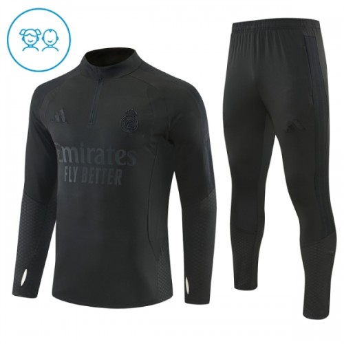 Dječji - Real Madrid Sweatshirt Za Trening 2026-27 Četvrt-Zip Crna Dječji - Real Madrid Sweatshirt Za Trening 2026-27 Četvrt-Zip Crna