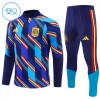 Dječji - Španjolska Sweatshirt Za Trening 2026-27 Četvrt-Zip Plava Dječji - Španjolska Sweatshirt Za Trening 2026-27 Četvrt-Zip Plava