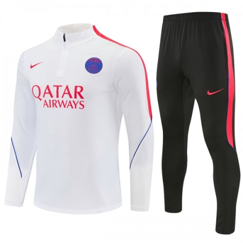 Paris Saint-Germain Sweatshirt Za Trening 2026-27 Četvrt-Zip Bijela Paris Saint-Germain Sweatshirt Za Trening 2026-27 Četvrt-Zip Bijela