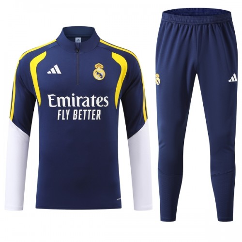 Real Madrid Sweatshirt Za Trening 2026-27 Četvrt-Zip Plava Real Madrid Sweatshirt Za Trening 2026-27 Četvrt-Zip Plava