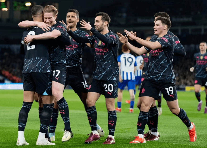 Manchester City je pobijedio Brighton 4-0 i učvrstio prednost u naslovu
